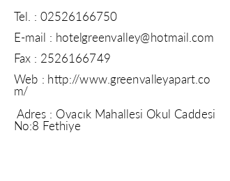 Green Valley Apart Hotel iletiim bilgileri